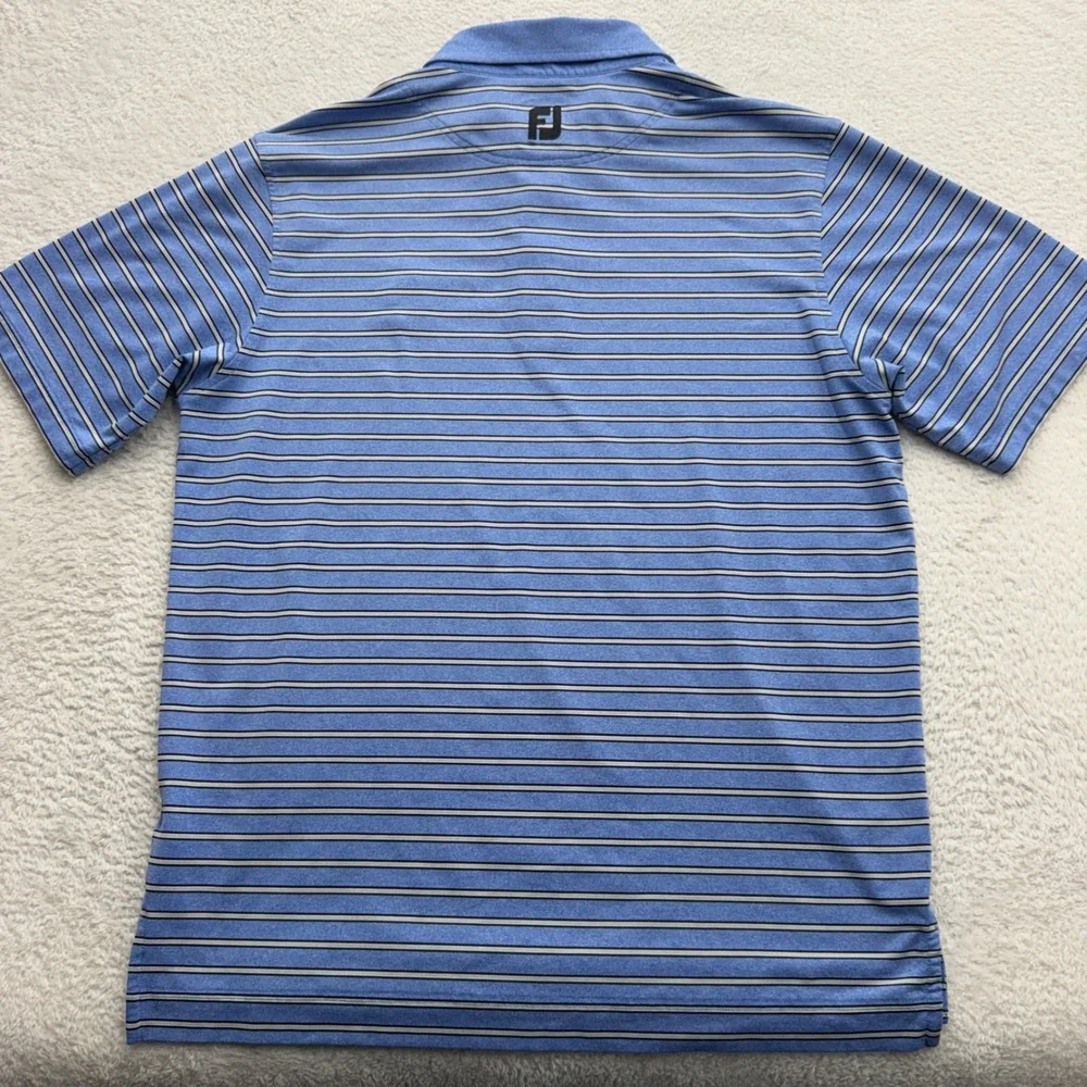 FootJoy Mens Blue Striped ProDry Performance Golf Polo Shirt Size‎ L